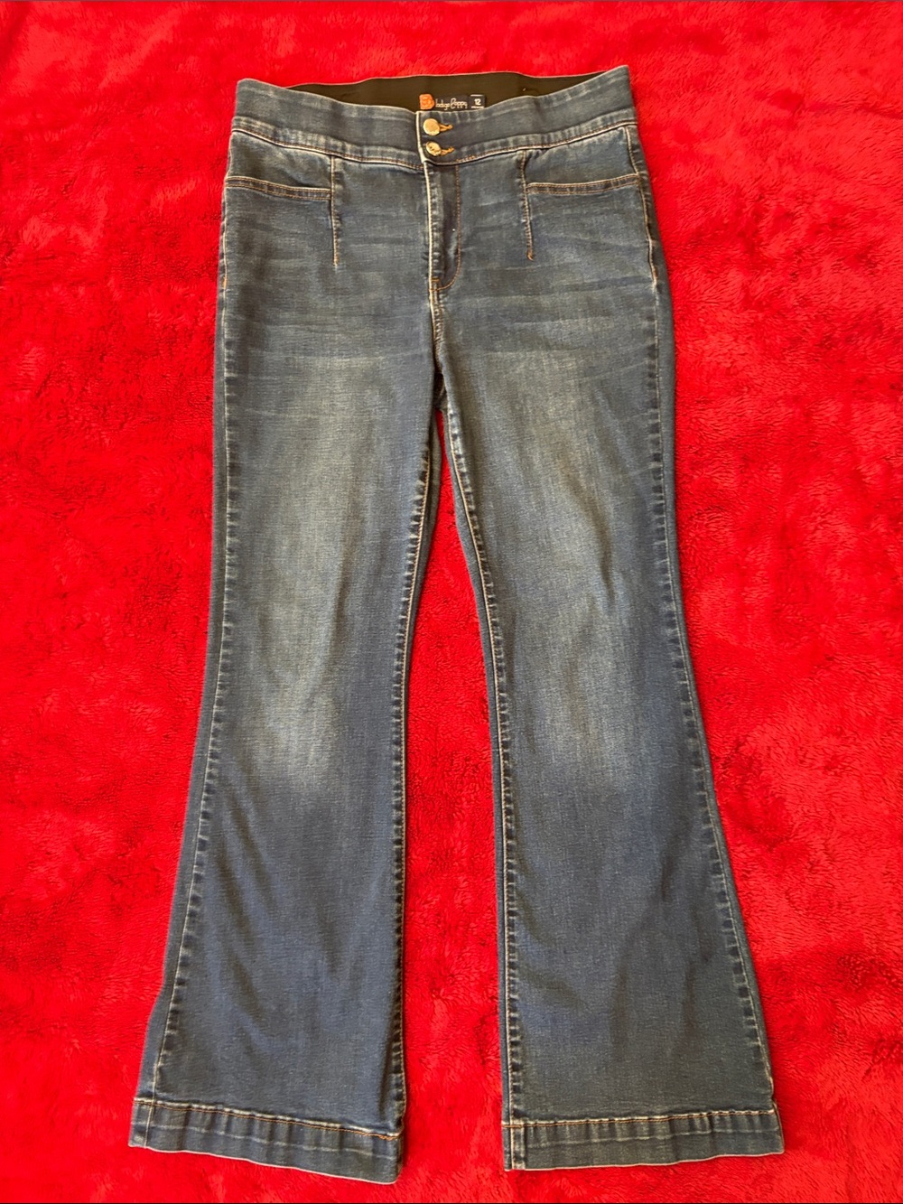 Indigo Poppy Women’s Flare Jeans - Classic Denim